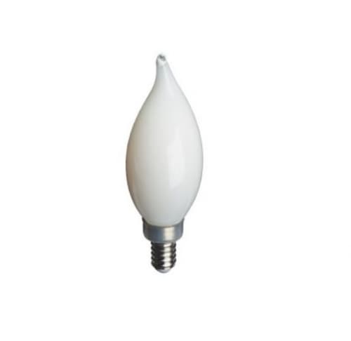 TCP Lighting 4W LED F11 Bulb, Dimmable, E12, 300 lm, 120V, 5000K, Frosted