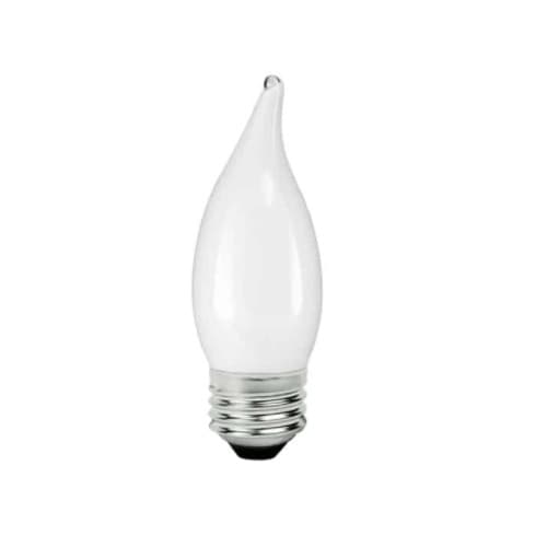 TCP Lighting 5W LED F11 Filament, Flame Tip, Dimmable, E26, 500 lm, 2400K, Frost