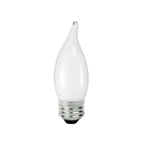 TCP Lighting 5W LED F11 Filament Lamp, Flame, Dimmable, E26, 500 lm, 2700K, Frosted