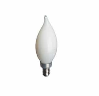 5W LED F11 Bulb, Dimmable, E12, 500 lm, 120V, 2700K, Frosted