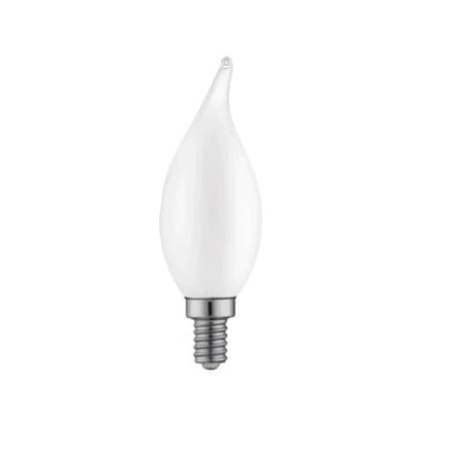 5W LED F11 Bulb, Dimmable, E12, 500 lm, 120V, 5000K, Frosted