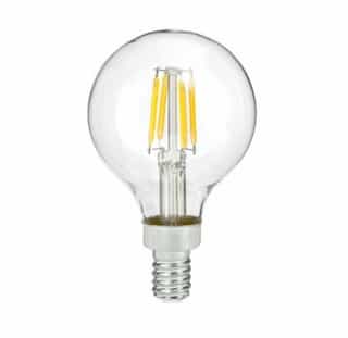 3W LED G16 Bulb, Dimmable, E12, 250 lm, 120V, 4000K, Clear