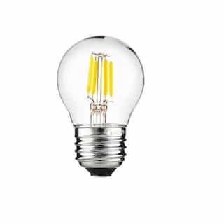 4W LED G16 Filament Bulb, Dimmable, E26, 120V, Frosted Glass, 2200K