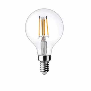 4.5W LED G16 Bulb, Dimmable, E12, 360 lm, 120V, 2700K