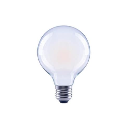 TCP Lighting 4W LED G25 Filament Bulb, Dimmable, E26, 120V-277V, Frosted Glass, 2200K