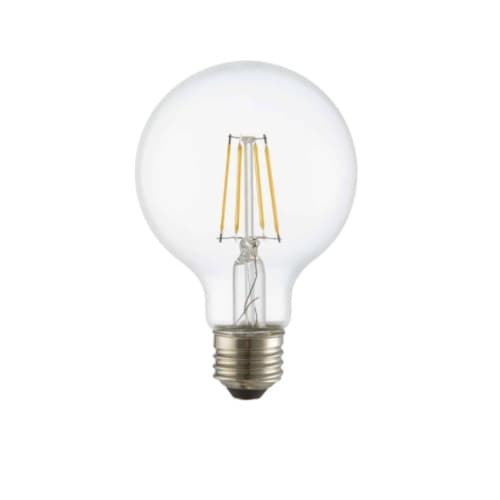 4W LED G25 Bulb, Dimmable, E26, 350 lm, 120V, 2400K, Clear