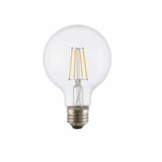 TCP Lighting 4W LED G25 Bulb, Dimmable, E26, 350 lm, 120V, 2700K, Clear