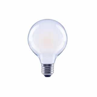 4W LED G25 Filament Bulb, Dimmable, E26, 120V-277V, Frosted Glass, 2700K