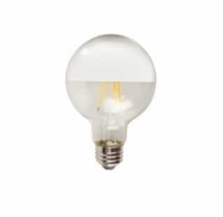 TCP Lighting 4W LED G25 Bulb, Dimmable, E26, 300 lm, 120V, 2700K, Silver Bowl