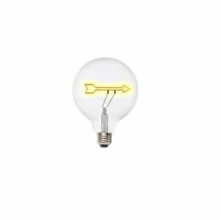 5W Arrow Shape LED G40 Bulb, Dimmable, Yellow
