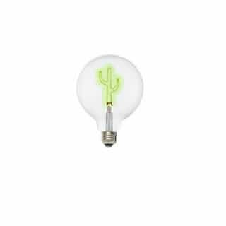 TCP Lighting 5W Cactus Shape LED G40 Bulb, Dimmable, Green