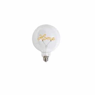 5W Home Shape LED G40 Bulb, Dimmable, Yellow