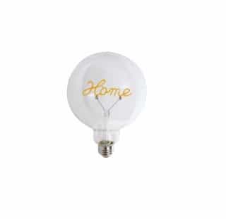 5W LED G40 Bulb w/ Home Shape Base Up, E26, 120V, Yellow