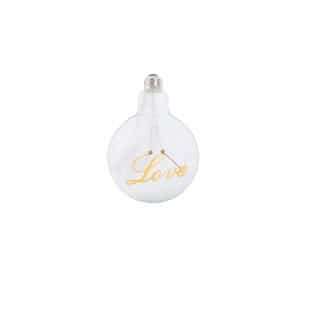 5W Love Shape LED G40 Bulb, Dimmable, Yellow
