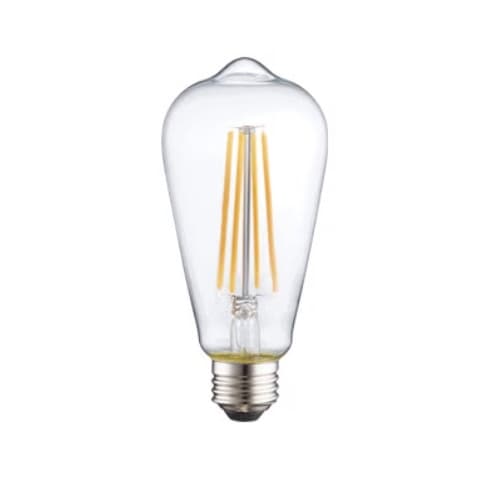 5W LED ST19 Bulb, Dimmable, E26, 450 lm, 120V, 4000K, Clear