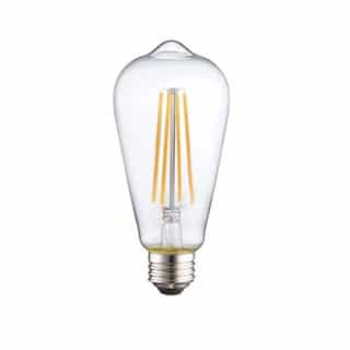 5W LED ST19 Bulb, Dimmable, E26, 450 lm, 120V, 5000K, Clear