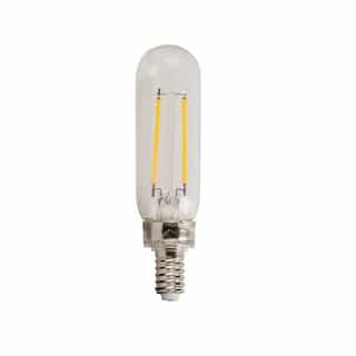 3W LED T06 Bulb, Dimmable, E12, 200 lm, 120V, 2700K, Clear