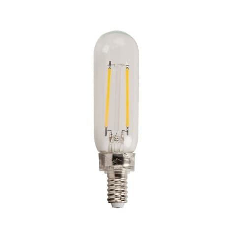 TCP Lighting 3W LED T06 Bulb, Dimmable, E12, 200 lm, 120V, 2700K, Clear