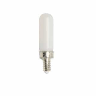 3W LED T06 Bulb, Dimmable, E12, 200 lm, 120V, 2700K, Frosted