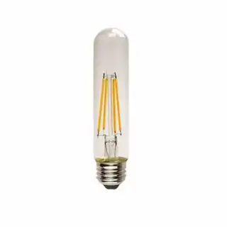3W LED T10 Bulb, Dimmable, E26, 250 lm, 120V, 3000K, Clear