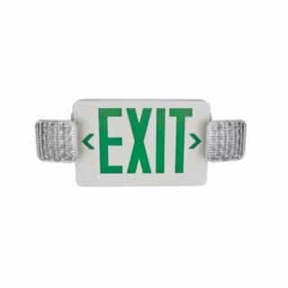 LED Emergency Exit Sign Combo w/ Remote Capability, 120V-277V, Green