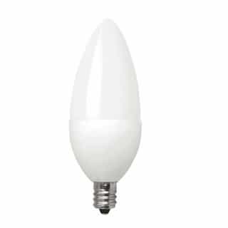 3W LED Candelabra Bulb, Blunt Tip, Dimmable, 200 lm, 2400K, Frosted