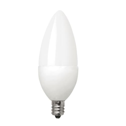 4W LED Candelabra Bulb, Blunt Tip, Dimmable, 200 lm, 2400K, Frosted