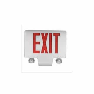 5W Exit and Emergency Lighting Combo, Red Text, White