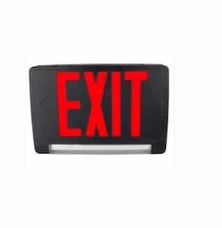 1.5W LED EXIT Sign Combo w/ Remote Capabilities, Red Letters, 