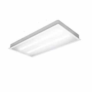 45W 2X4 LED Recessed Troffer Light, Dimmable, 3000K, 4000 Lumens, Frosted