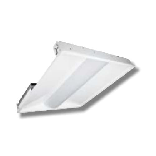 38W 2X2 LED Volumetric Troffer w/ Backup, Dimmable, 4200 lm, 3500K