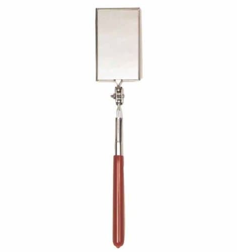 Square Telescopic 27.5 Inch Glass Antenna Mirror with Insulated Vinyl Grip