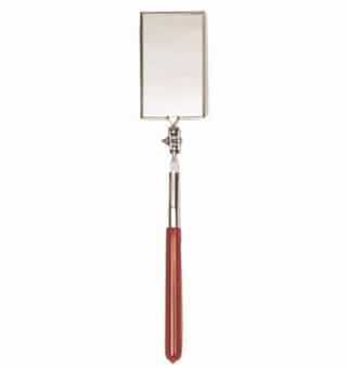 Square Telescopic 27.5 Inch Glass Antenna Mirror with Insulated Vinyl Grip