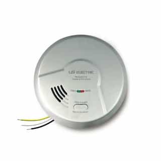 USI Photoelectric Smoke Detector, Hardwired w/ 9V Battery