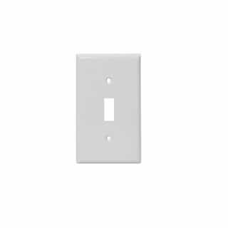 1-Gang Toggle Switch Wall Plate, Plastic, Standard, White