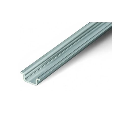 2000mm x 15mm Carrier Rail, Steel, Unslotted, Silver
