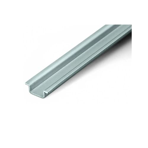 2000mm x 15mm Carrier Rail, Aluminum, Unslotted, Silver