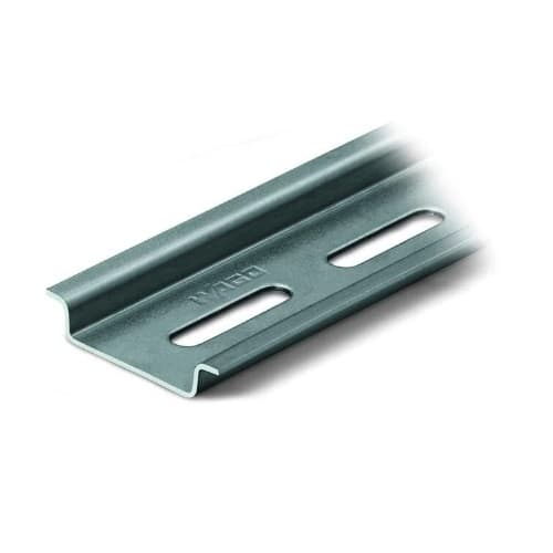 2000mm x 35mm x 7.5mm Carrier Rail, Steel, Slotted, Silver