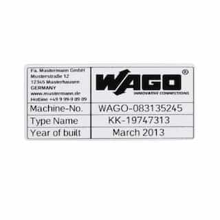 Wago 33mm x 70mm Type Labels, Silver