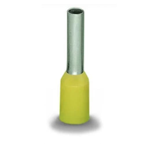 Wago Insulated Ferrule Sleeve, 0.39-in, 2.08 mm/ 14 AWG, Yellow