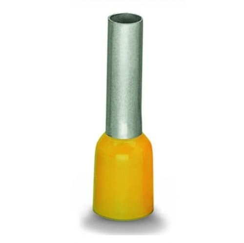 Wago Insulated Ferrule Sleeve, 0.55-in, 6 mm/ 10 AWG, Yellow