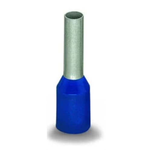 Wago Insulated Ferrule Sleeve, 0.47-in, 2.5 mm/ 14 AWG, Blue