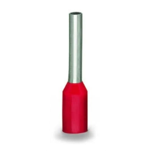 Wago Insulated Ferrule Sleeve, 0.55-in, 1 mm/ 18 AWG, Red