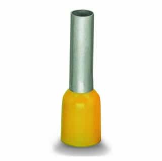 Wago Insulated Ferrule Sleeve, 0.79-in, 6 mm/ 10 AWG, Yellow