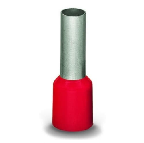 Wago Insulated Ferrule Sleeve, 0.79-in, 10 mm/ 8 AWG, Red