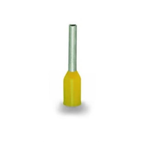 Wago Insulated Ferrule Sleeve, 0.35-in, 0.25 mm/ 24 AWG, Yellow