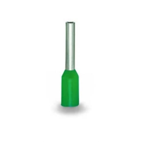 Wago Insulated Ferrule Sleeve, 0.35-in, 0.34 mm/ 22 AWG, Green