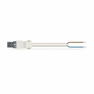 Wago Connecting Cable, Pre-assembled, 16A, 250V, 2 Pole, Dark Gray
