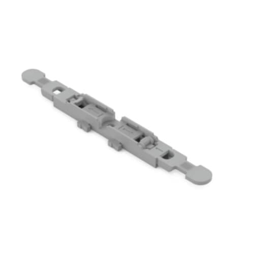 Wago Mounting Carrier w/ Strain Relief, Screw Mounting, 1-Way, Gray