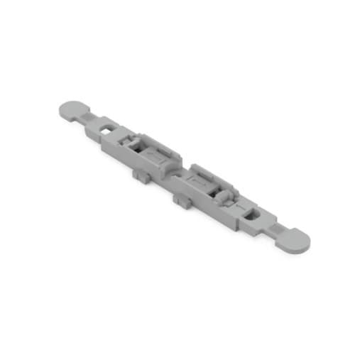 Wago Mounting Carrier w/ Strain Relief, Screw Mounting, 2-Way, Gray